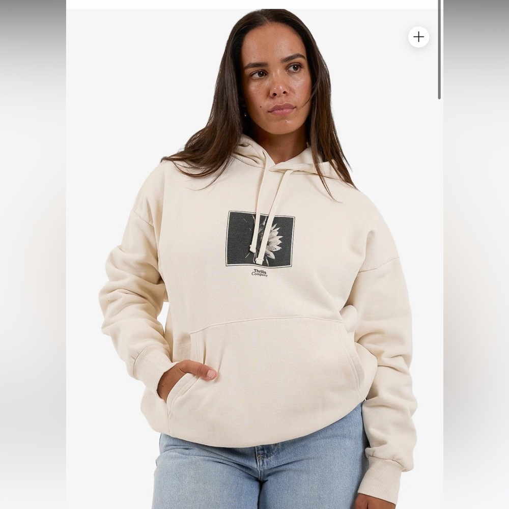 Thrills Co Dark Lily Fleece Hoodie size US S, EU 36